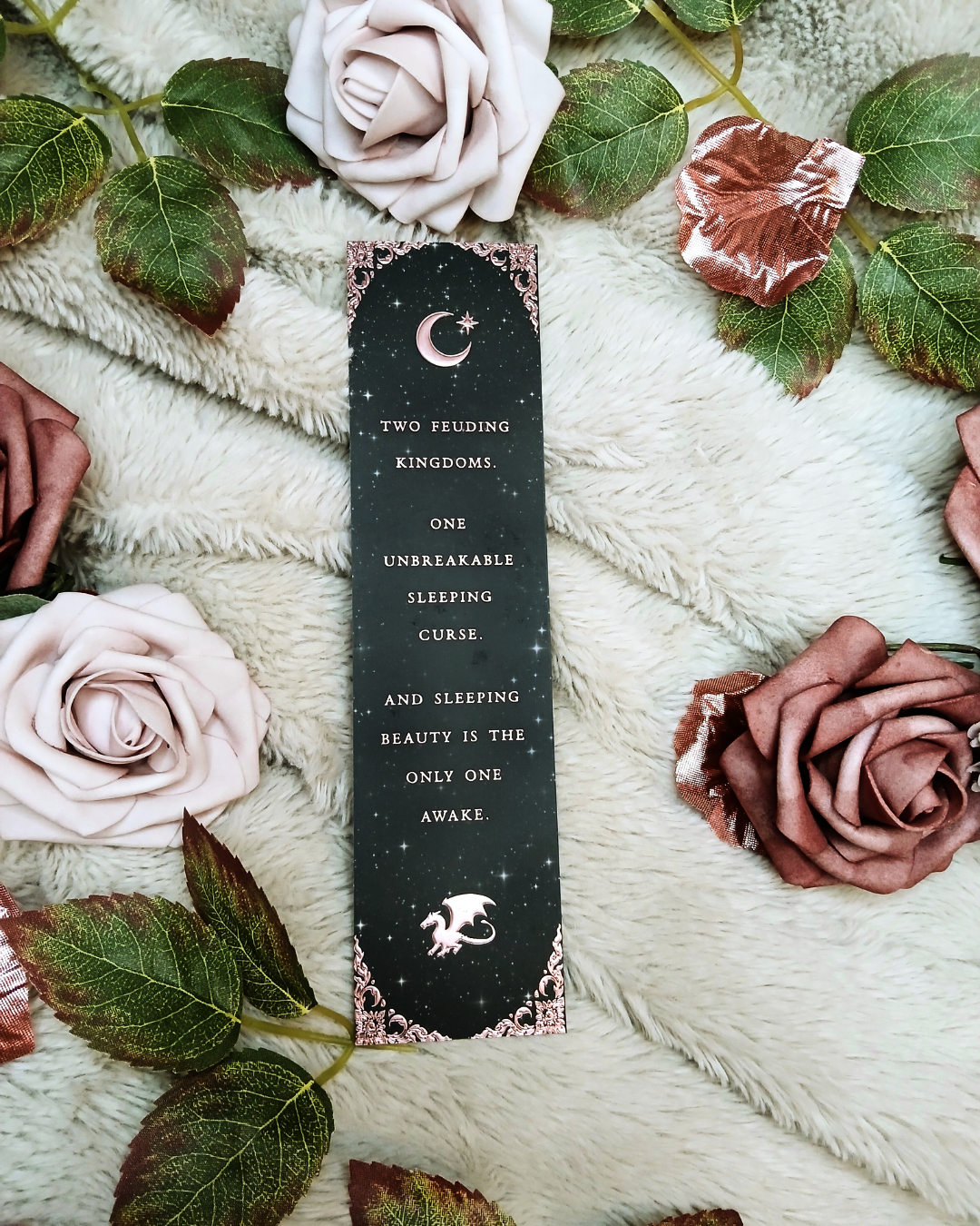 Crown of Slumber Foiled Bookmark (Black)